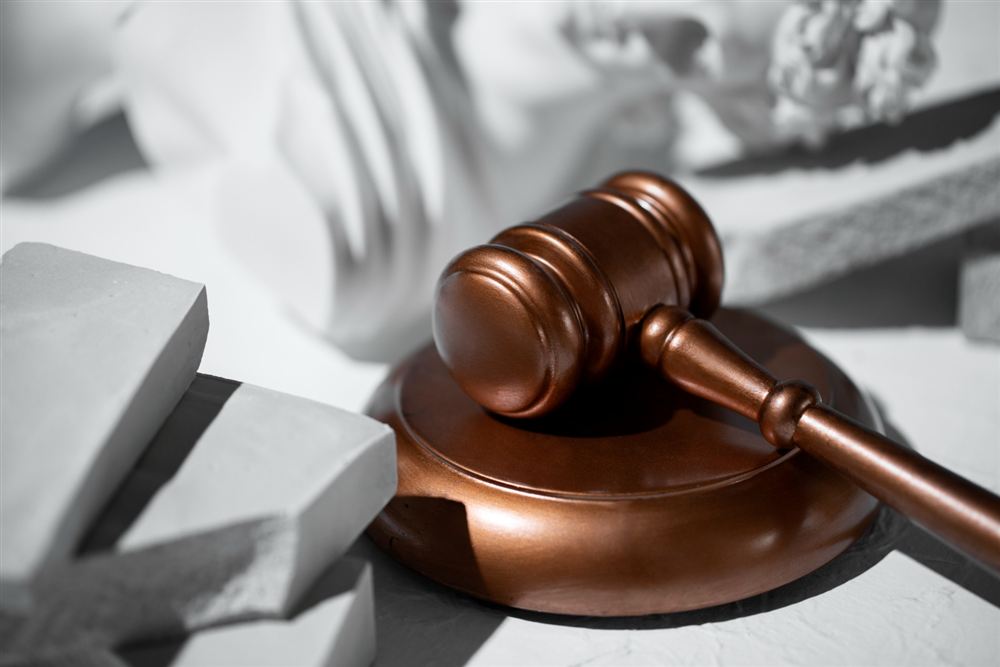 Gavel on its sound block